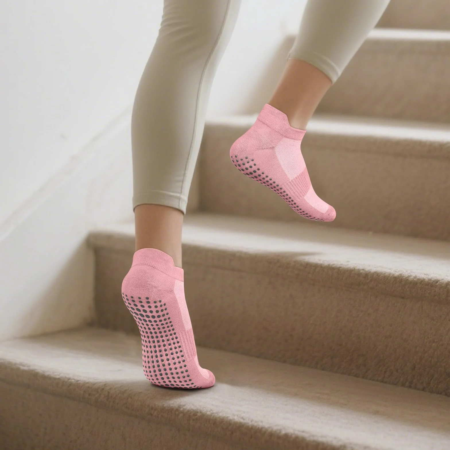 Chaussettes Pilates Femme 36-41 Anti-Dérapantes Semelle Grippée Yoga Barre Ballet Danse