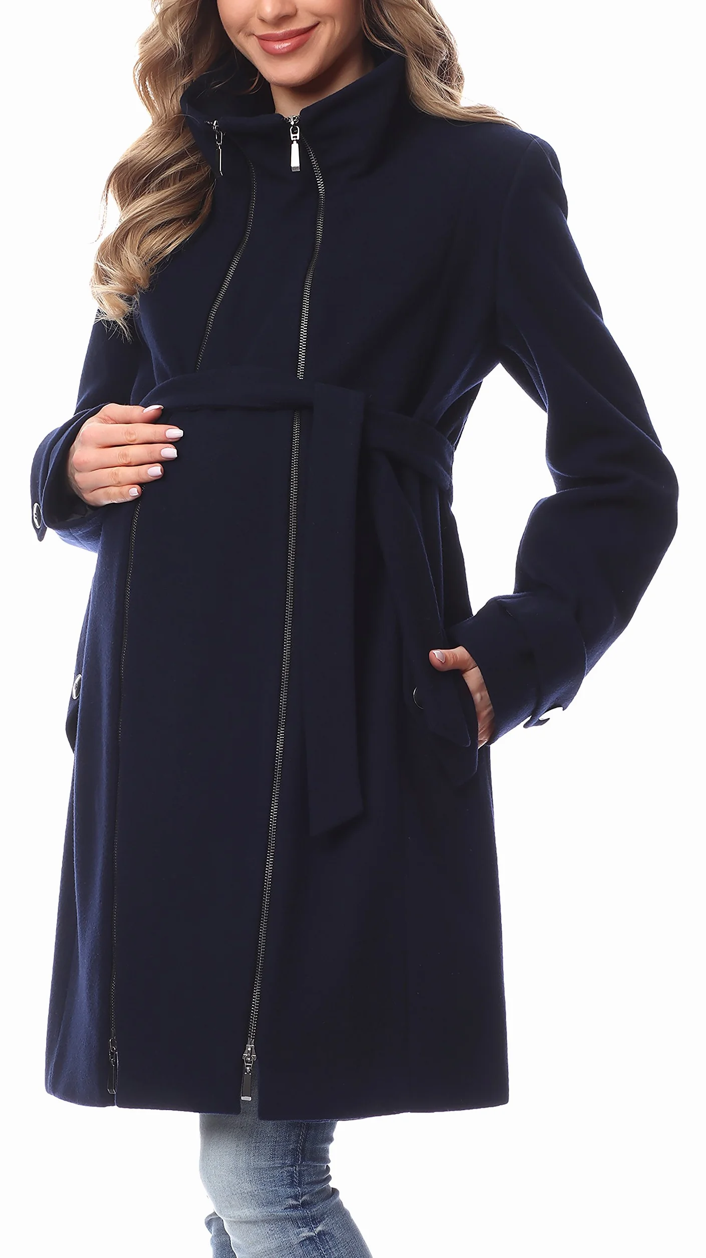 Be Mammy Manteau Veste en Laine Grossesse Maternité BE20-225