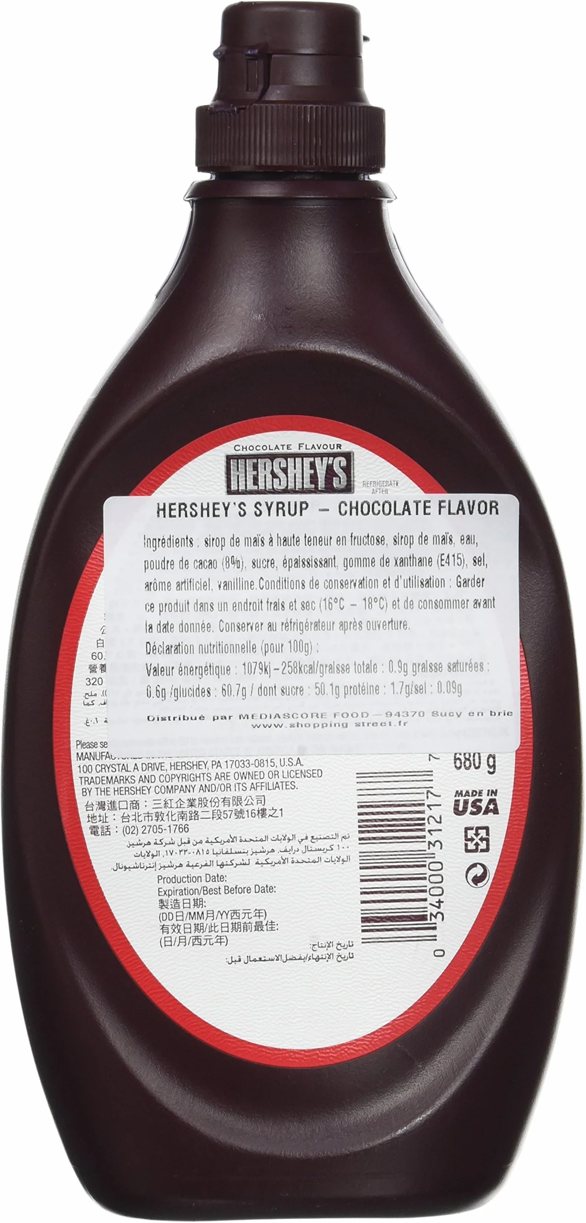 HERSHEY'S Sirop Saveur Chocolat 680 g