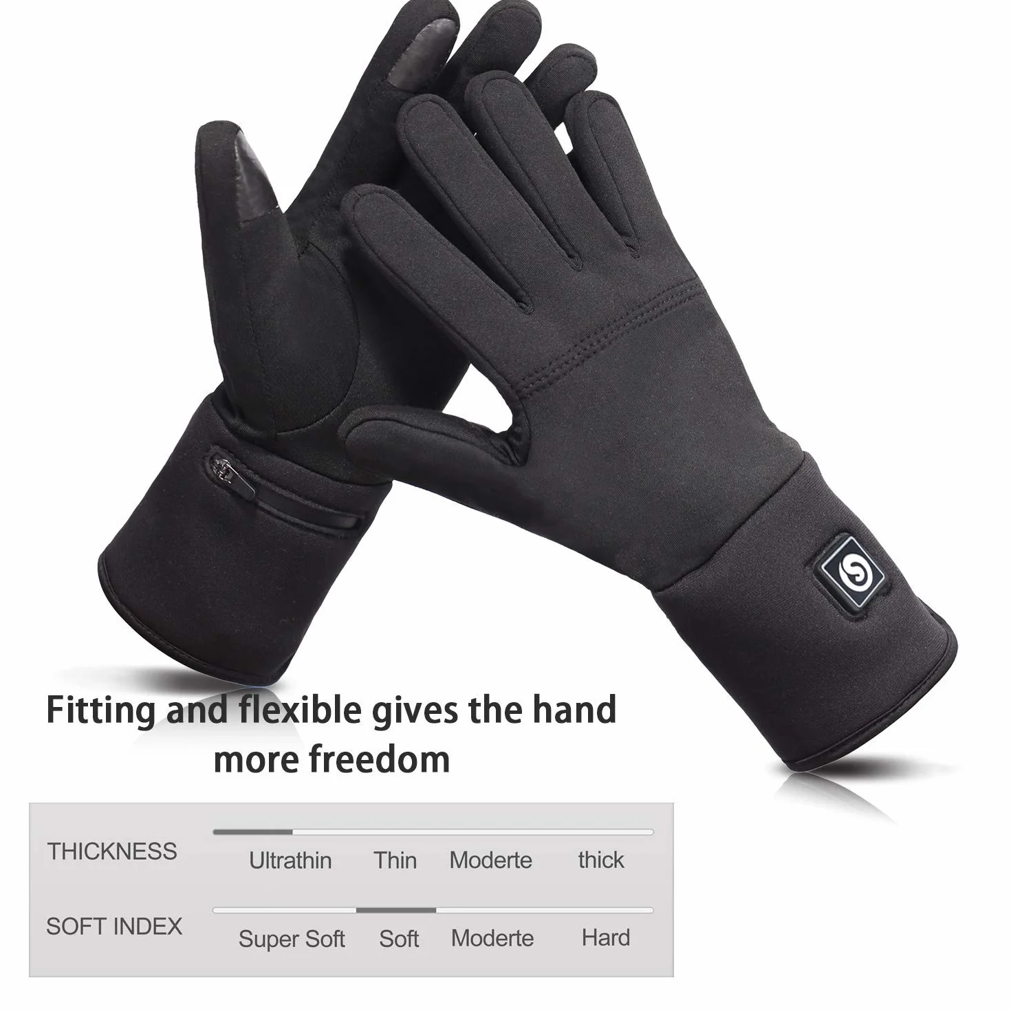 Gants Chauffants Électriques Sun Will 7,4V 2200mAh pour Homme Femme Cyclisme Ski Hiver