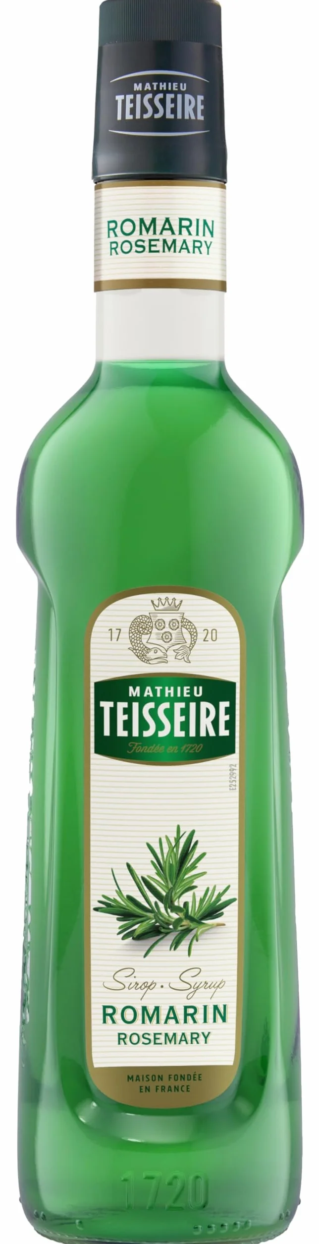 Sirop de Romarin Mathieu Teisseire, pour boissons, cocktails avec ou sans alcool, boissons gazeuses, thés, bouteille de 70cl