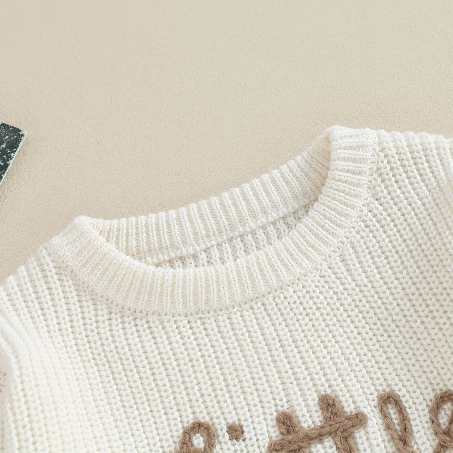 Carolilly Pull Bébé Manches Longues Imprimé Lettres Hiver Chaud