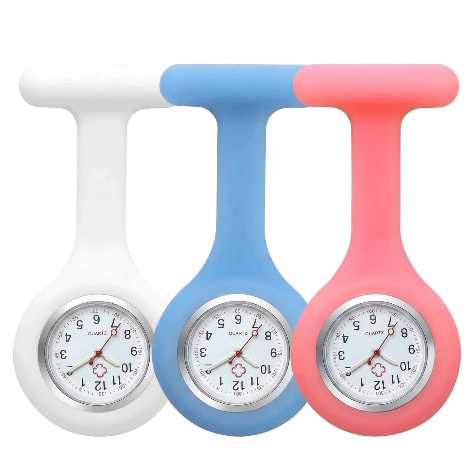 Montre à Gousset d’Infirmière en Silicone avec Broche pour Contrôle des Infections