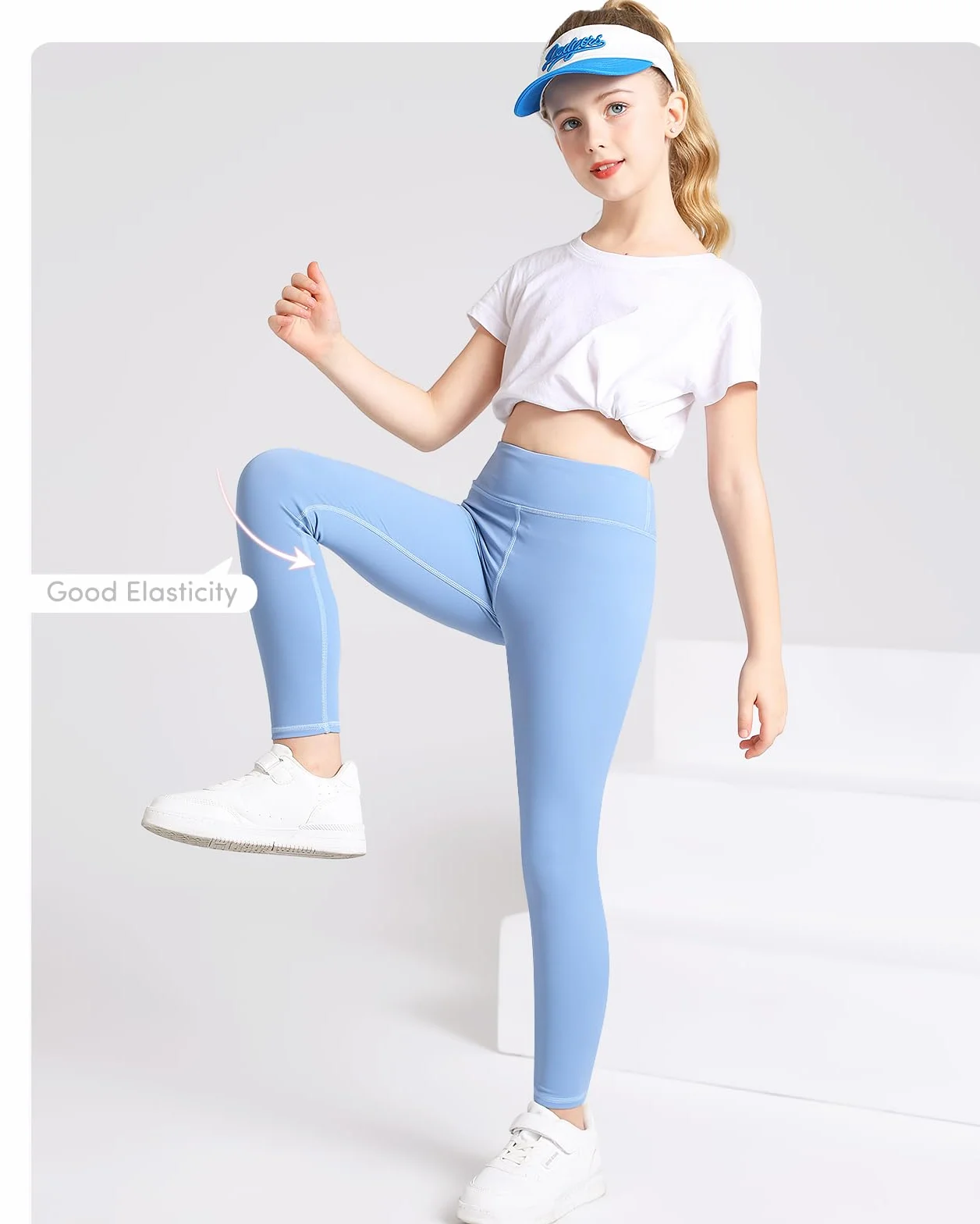 Domee Legging Sport Gymnastique Pantalon Long Fille Lot de 3