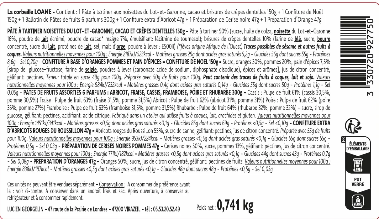 Lucien Georgelin Coffret Cadeau Loane 741g | À Offrir