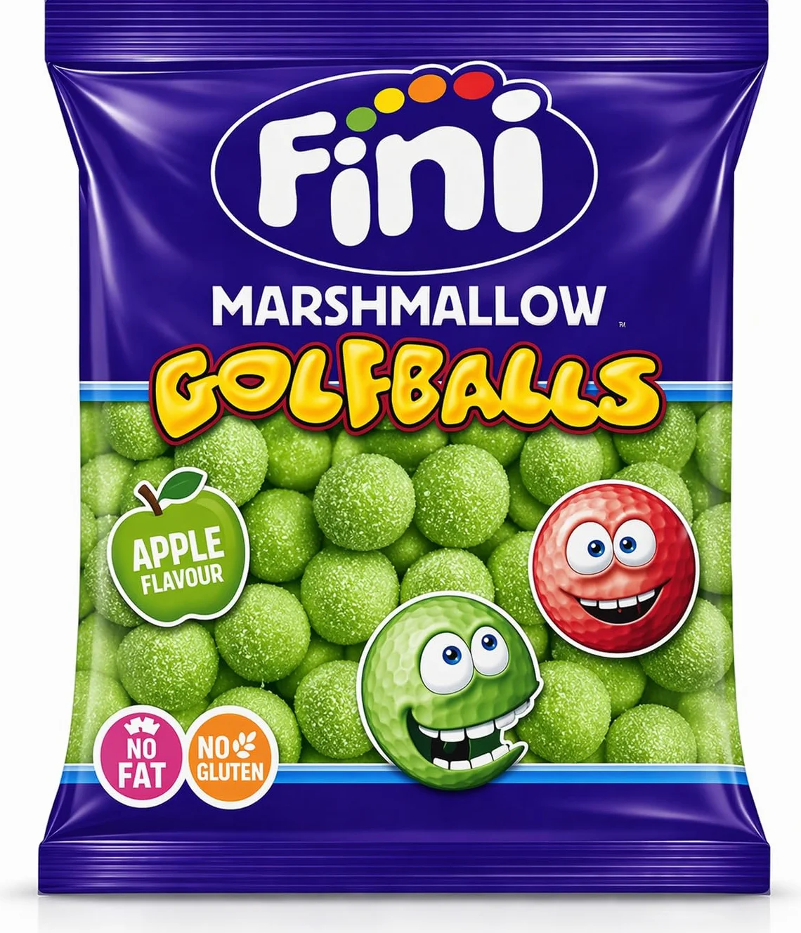 Bonbons Marshmallow Goût Pomme en Forme de Balles de Golf – Guimauves Moelleuses et Légères – Sachet 1 kg – Idéal Candy Bar, Événements, Pâtisserie et Décoration