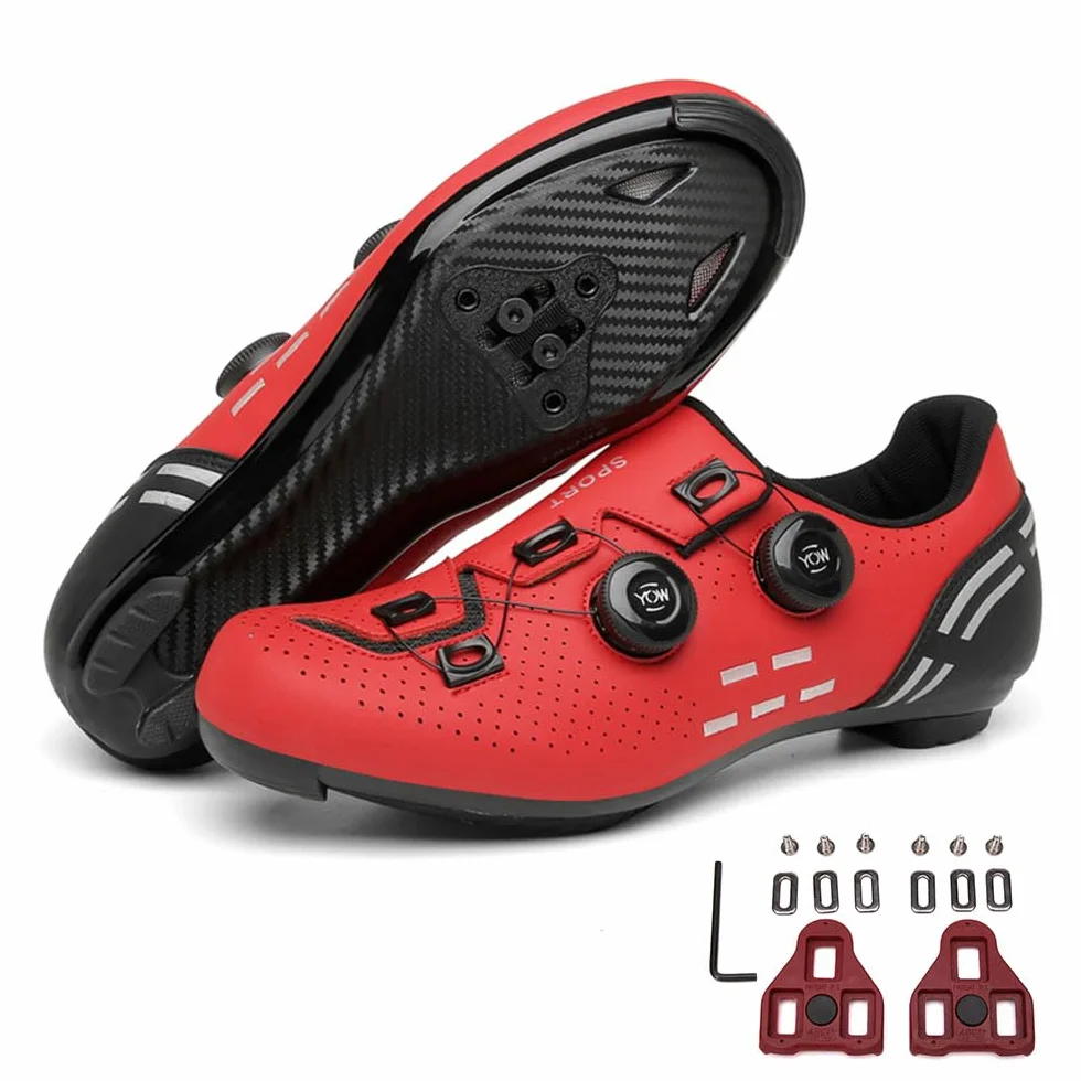 Mateju Chaussures de Cyclisme Route Respirantes SPD-SL Delta Cleats Indoor Outdoor