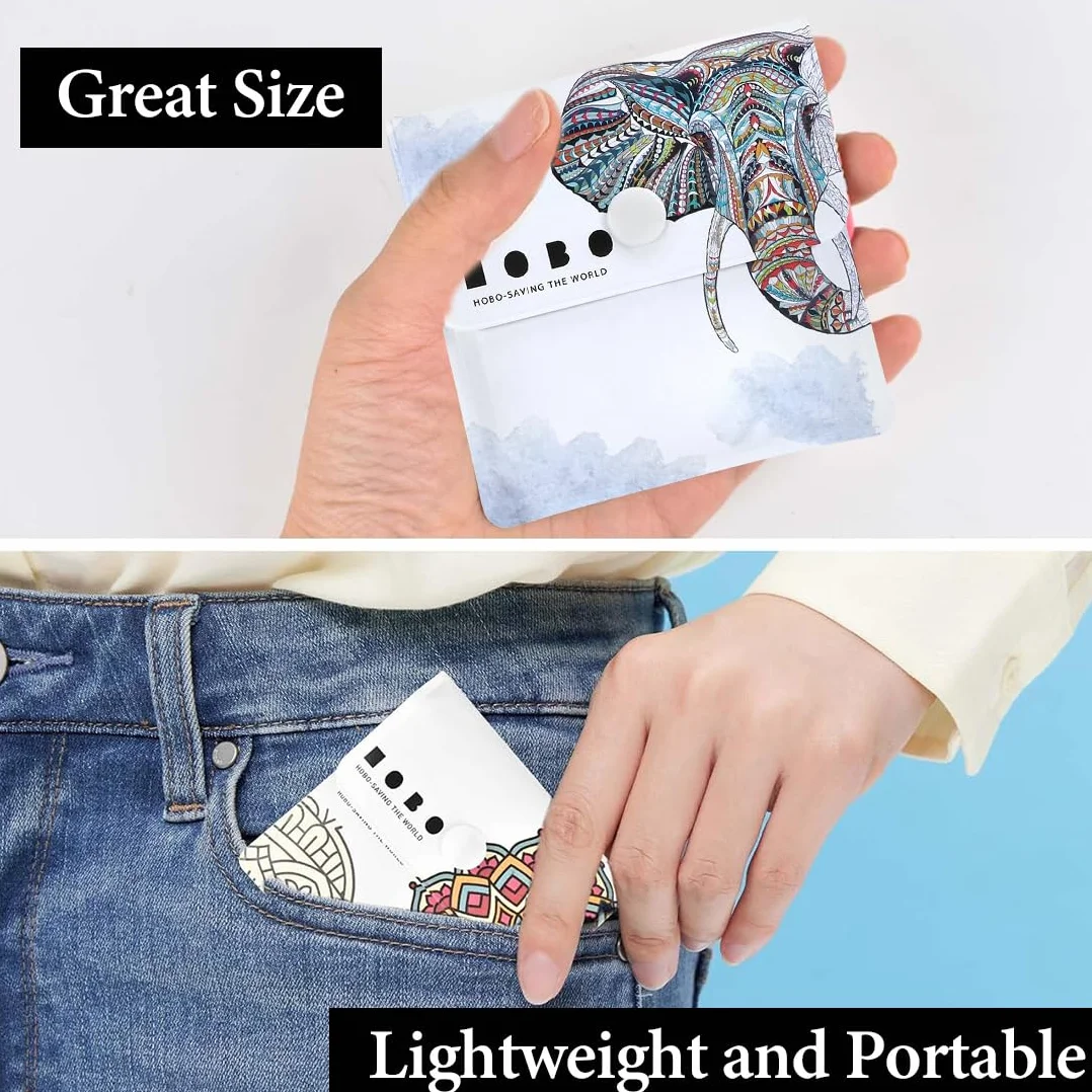 Cendrier de Poche Anti Odeur Réutilisable Portatif Ignifuge PVC 4 Pièces