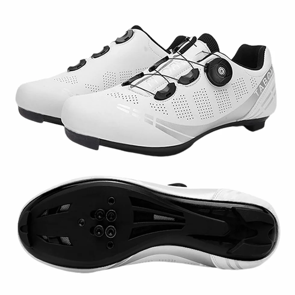 Surwin Chaussures VTT Homme Femme Antidérapant Compatible Look SPD/SPD-SL Chaussures de Vélo Route