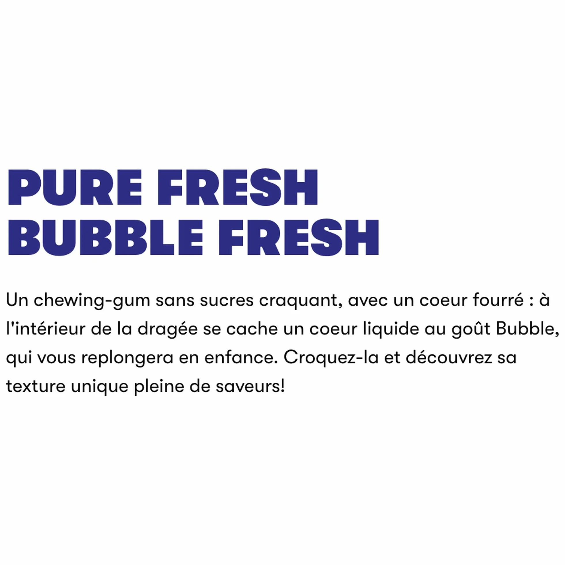 Mentos Pure Fresh Bubble Chewing-Gum Sans Sucres Boîte 50 Dragées