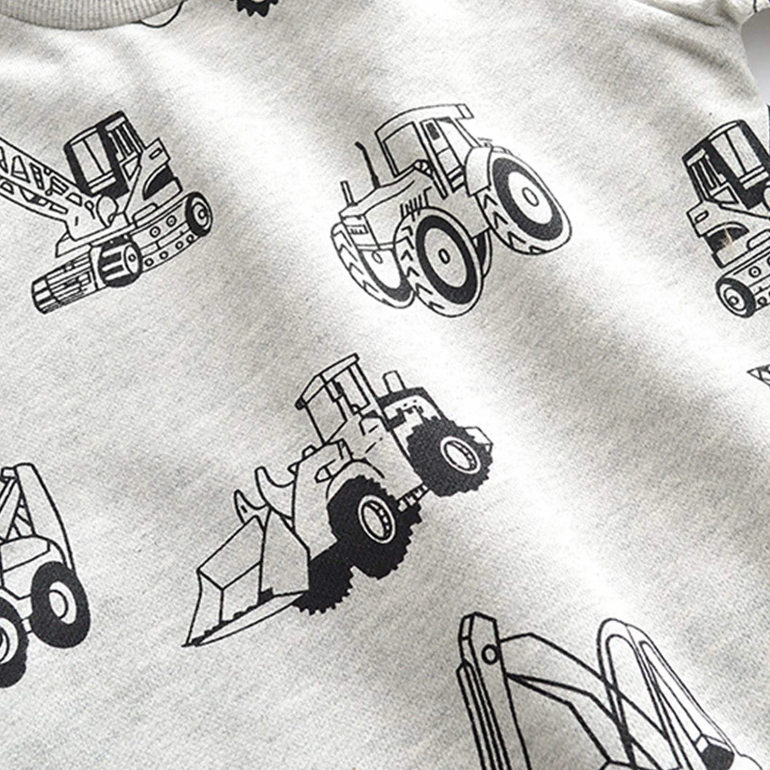 Sweat à Manches Longues Coton Dinosaure Garçons Enfants 2-7 Ans