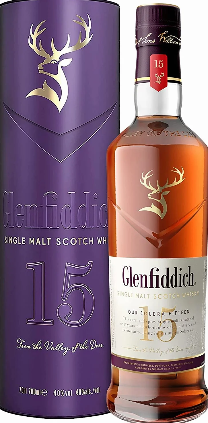 Glenfiddich 15 Years Old Single Malt Scotch Whisky 70 cl