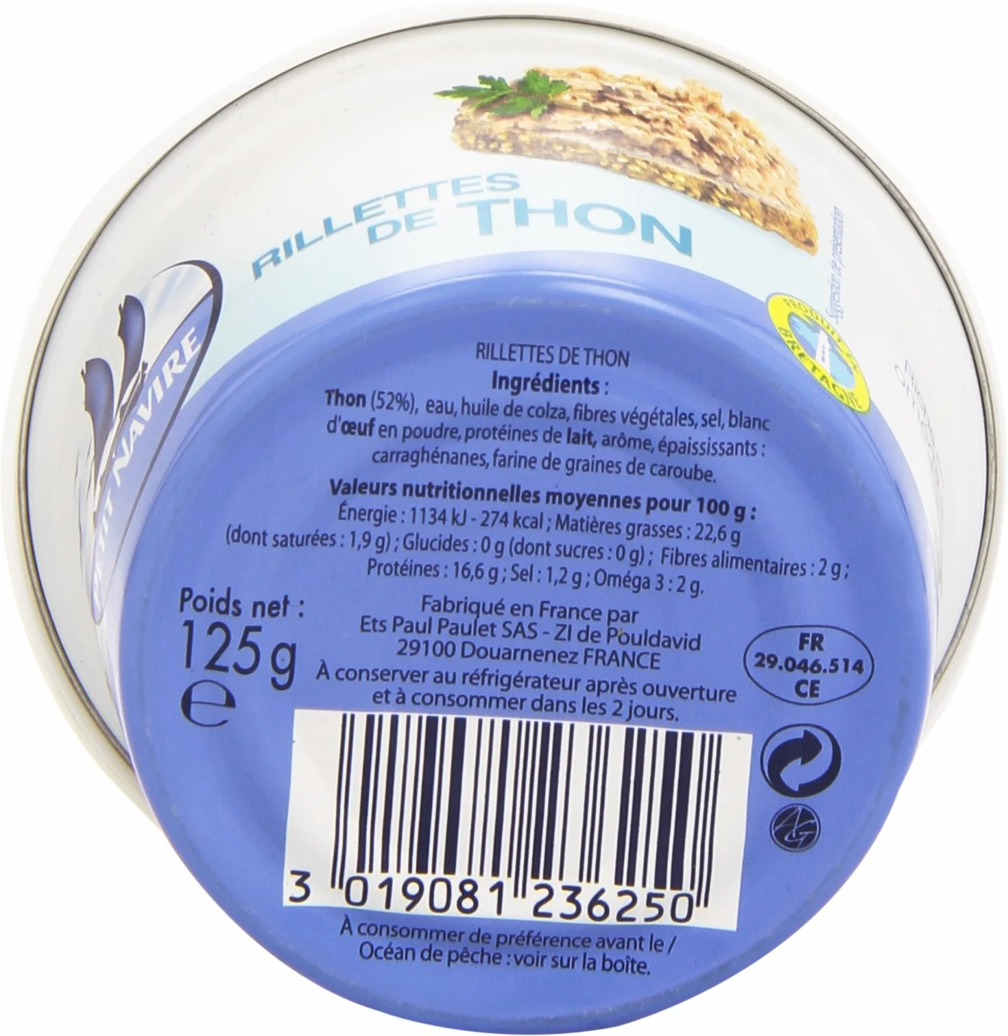 Petit Navire Rillettes de Thon 125g - Lot de 4