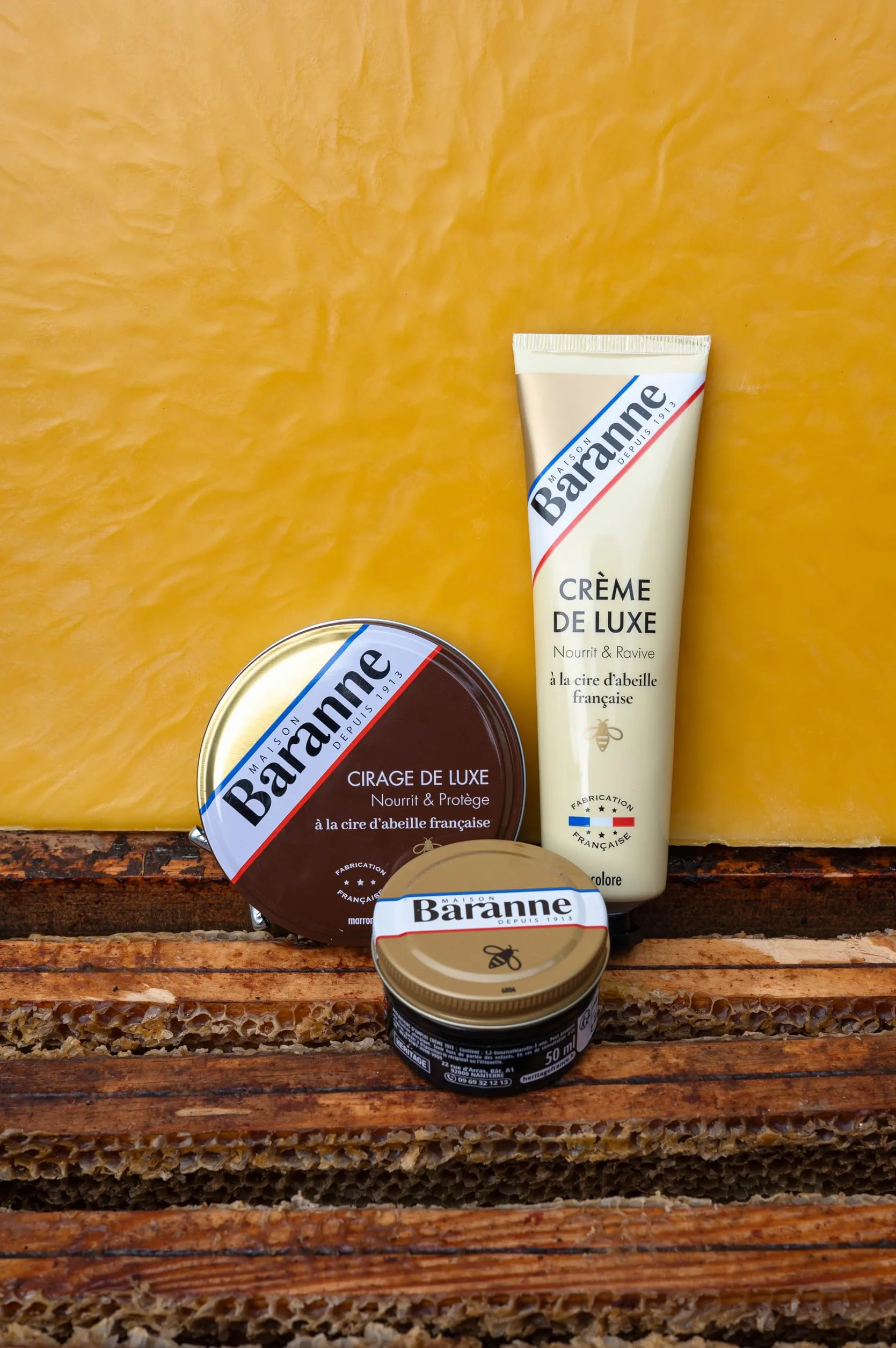 Crème Cirage Marine Cire D'Abeille Française Entretien Chaussure Cuir 50mL