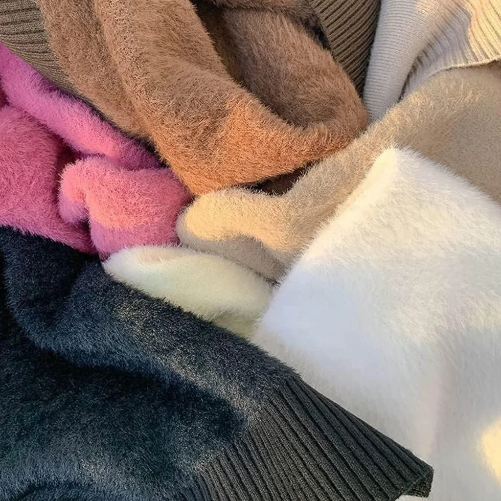 Pull d'hiver en polaire col roulé épais
