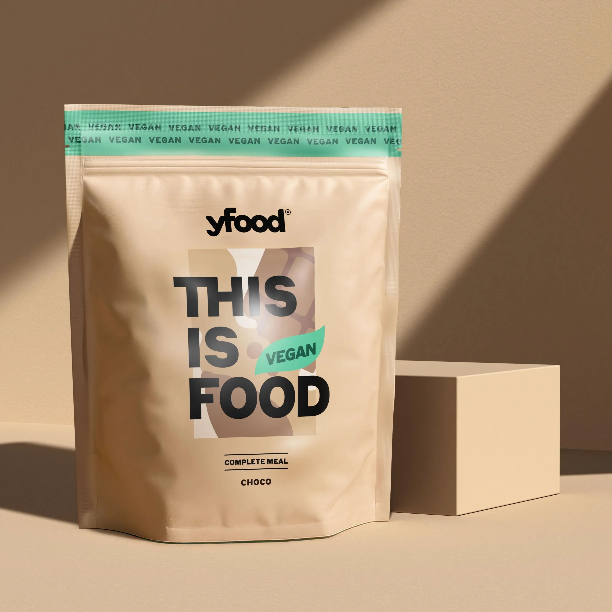 yfood Poudre Classic Choco végétalienne, substitut de repas protéiné, THIS IS FOOD, 26 vitamines et minéraux, 12 repas par sachet, goût chocolat (végétalienne)