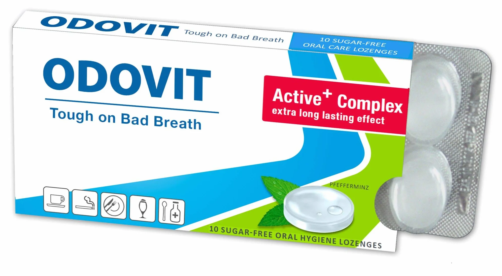 Mauvaise haleine – ODOVIT vous aide: pastilles pour hygiène buccale de 10 unité - Fort contre l'halitose - pour une haleine fraîche et longue durée