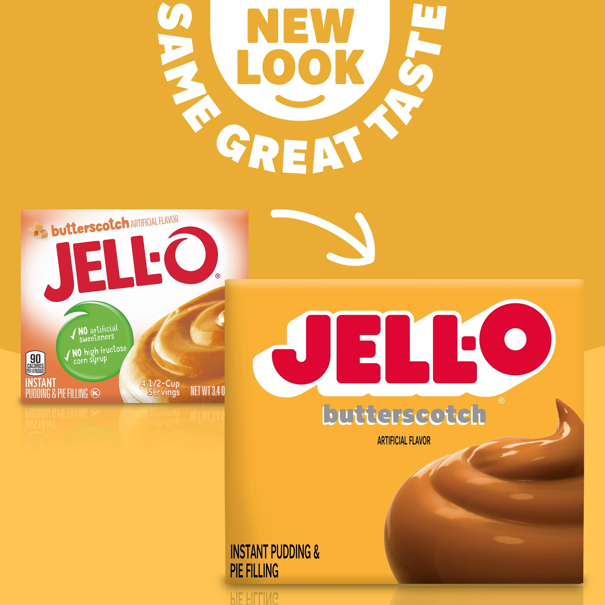 Jell-O Instant Pudding and Pie Filling, Butterscotch, 3.4-Ounce Boxes (Pack of 6)