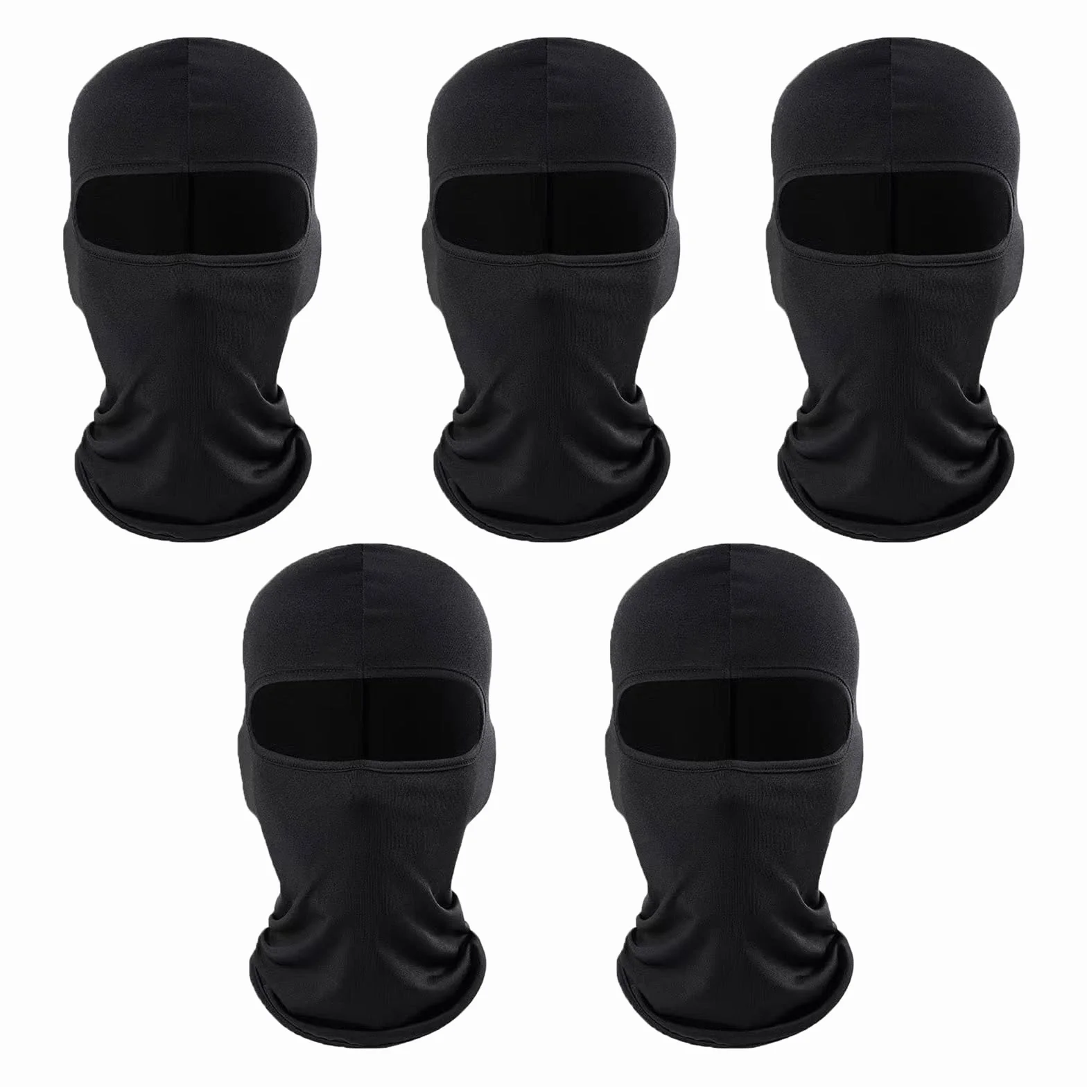 Cagoule Masque de Ski Balaclava Hiver Tour de Cou Homme Femme Protection UV Taille Unique Noir