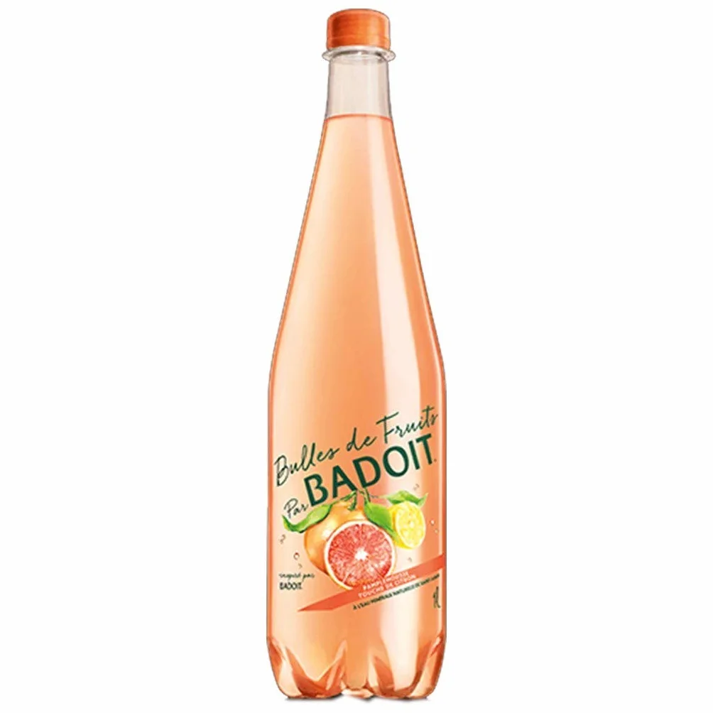 Badoit Bulles de Fruits Pamplemousse Touche de Citron 1L (pack de 6)