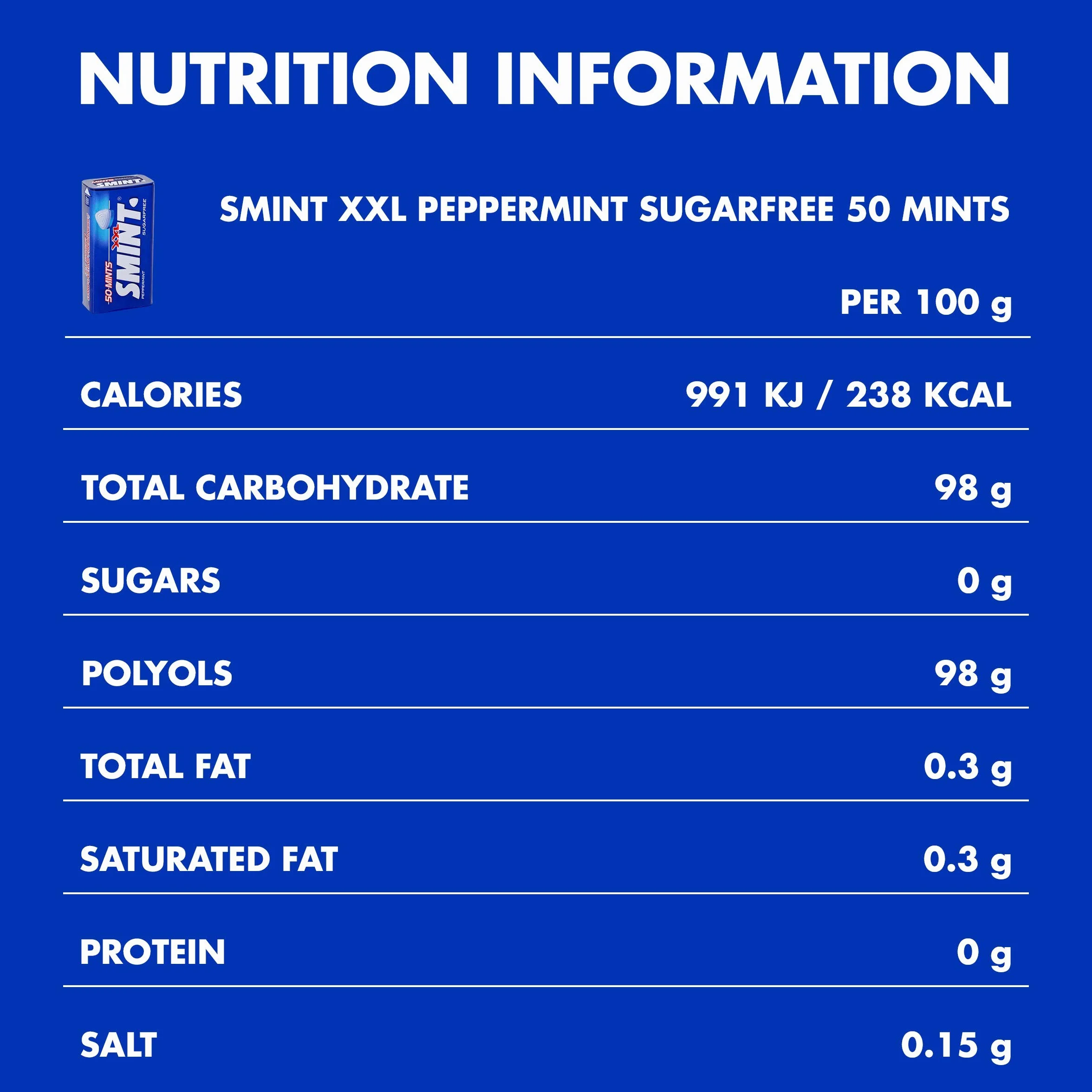 Smint Menthe poivrée Étain 50 Count Pack of 12