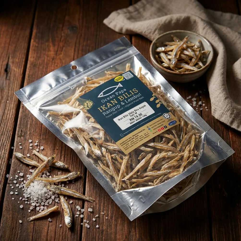Ikan Bilis Anchois Séchés Croustillants & Tendres - Qualité Premium pour Cuisine Asiatique - 180g