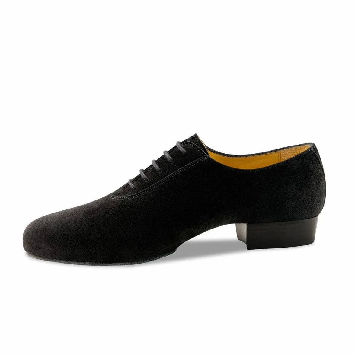 Werner Kern Pistoia Chaussures de danse homme daim noir semelle divisée talon 2,5 cm Fabriquées Italie
