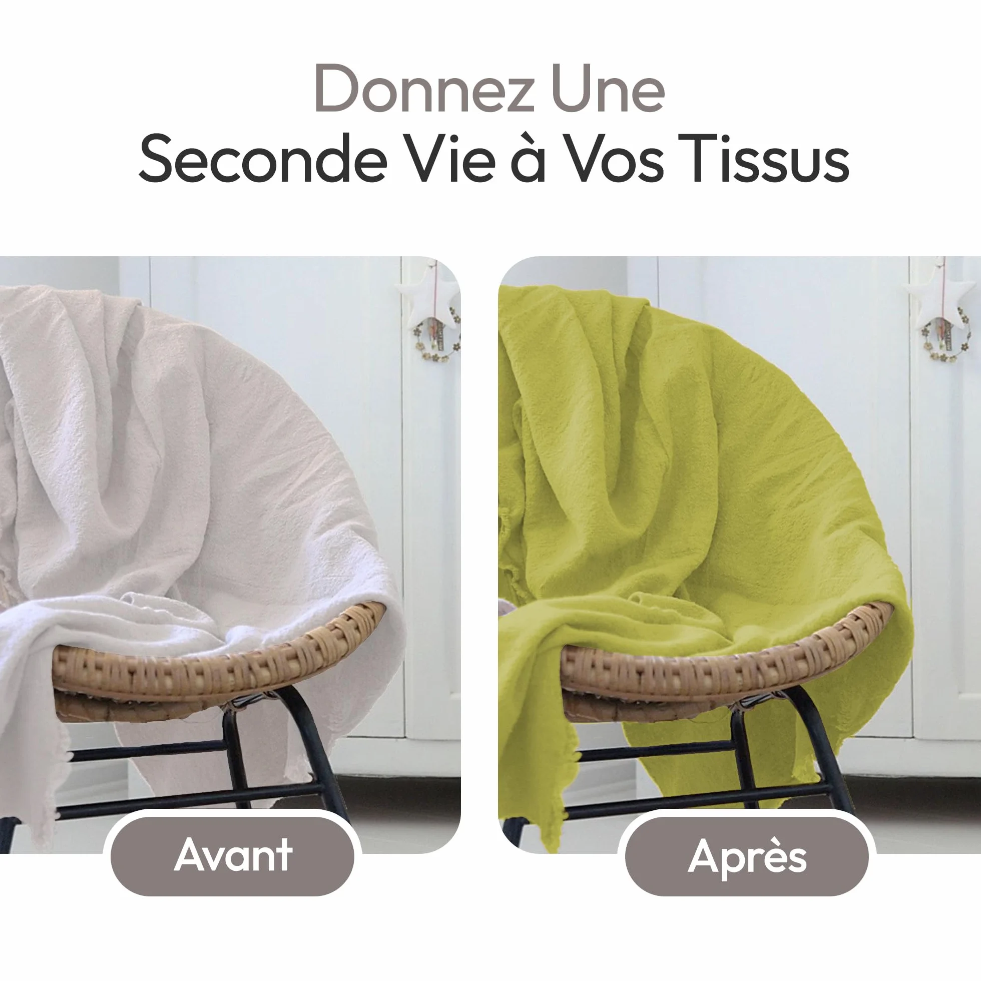 Teinture Textile – Mélange Madras (pour 2kg linge) – Teintures Durables pour Draps, Serviettes et Nappes – Facile à Utiliser en Machine à Laver ou à la Main