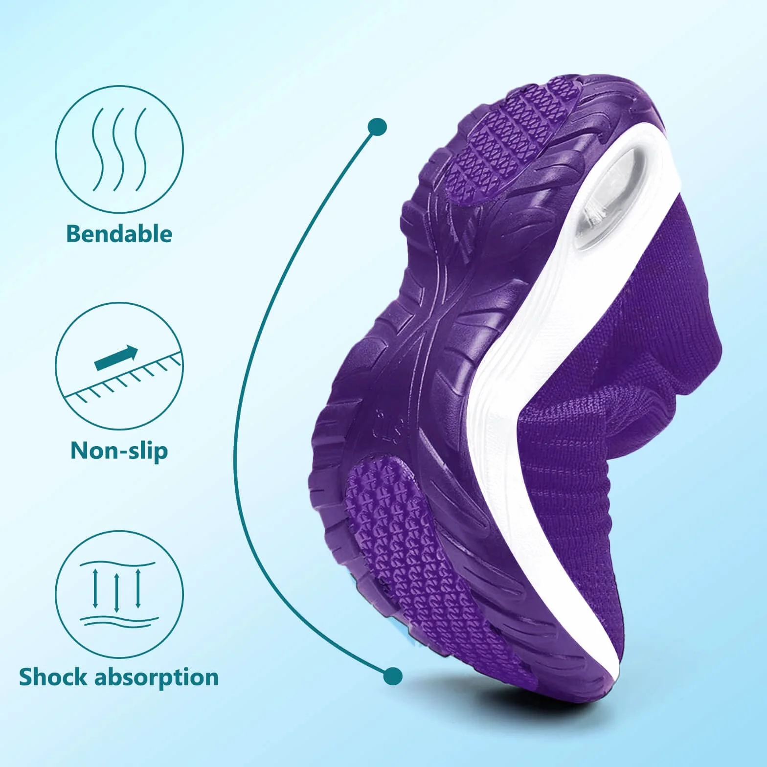 Chaussure Femme Sneakers Orthopediques Legere sans Lacets Outdoor Jogging Sport Respirante Air Course