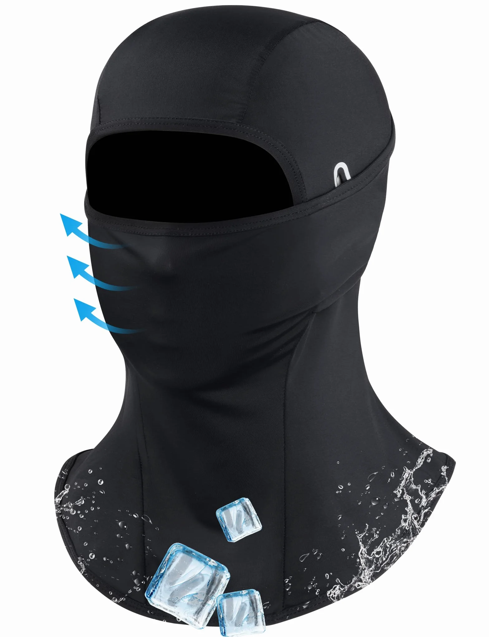 Becellen Cagoule Moto Noir Multifonction Anti-Solaire Respirant Balaclava Multi-Usage Tour de Cou Léger