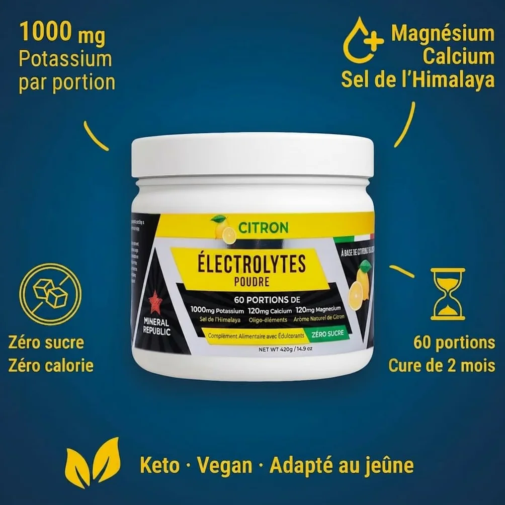 Honest Electrolyte Powder :Electrolytes sans Sucre de Haute Puissance/Électrolytes Keto Zéro Calorie avec Magnésium, Poudre Concentrée de Potassium, Sodium et Minéraux Keto/Sels de Jeûne