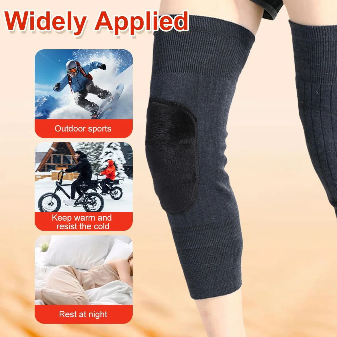 Chaussettes en cachemire et laine à genou Chaud pour femmes hommes