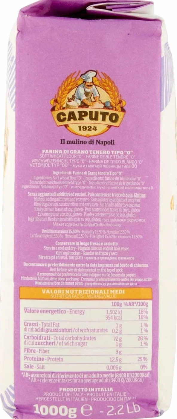 Farina Molino Caputo Nuvola Pizza Napoli Farine pour pâte légère 1 kg 100 % naturelle