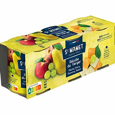 St Mamet Fruits au sirop léger aromatis