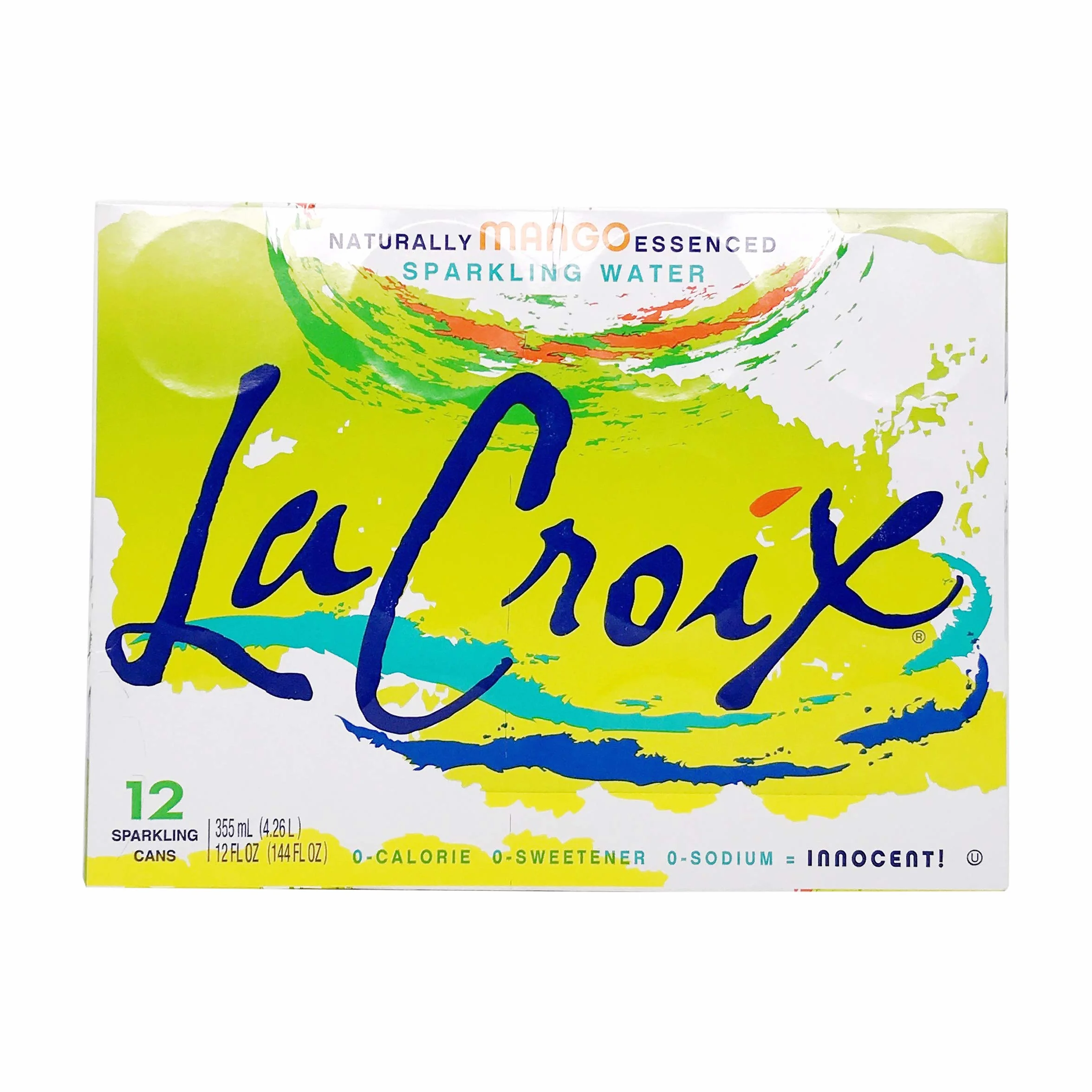 La Croix, Lot de 12 flacons de mangue pétillante, 35 ml
