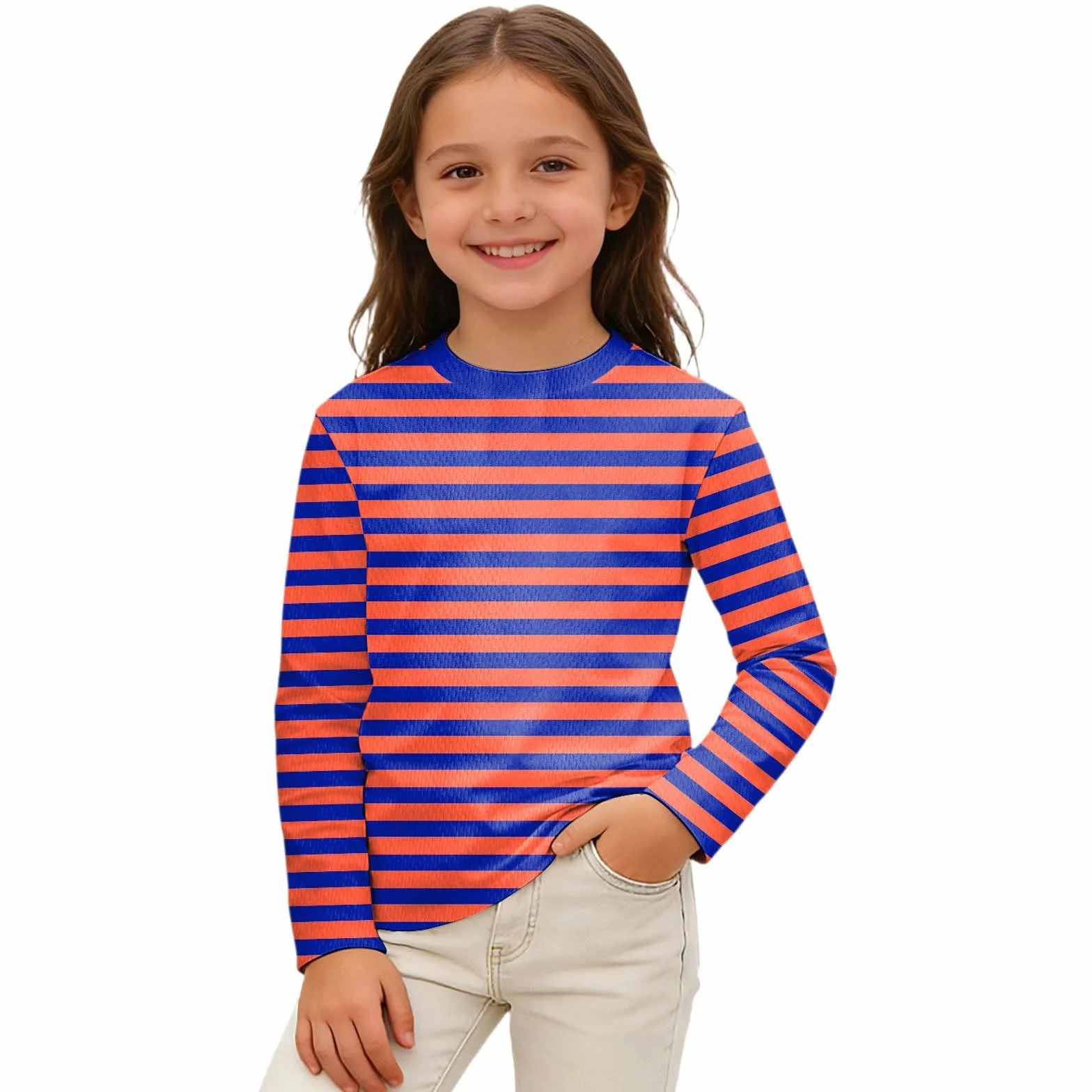 T-Shirt à Manches Longues Enfants Rayé Garçon Filles Coloré Confortable Carnaval