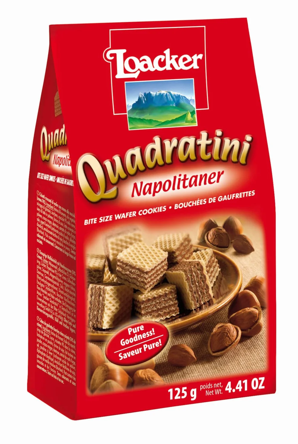 Loacker Napolitaner Hazelnut Wafer 125 g (Pack of 6)