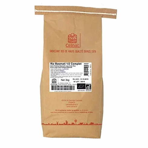 Celnat - Riz basmati demi complet bio 3kg - unité