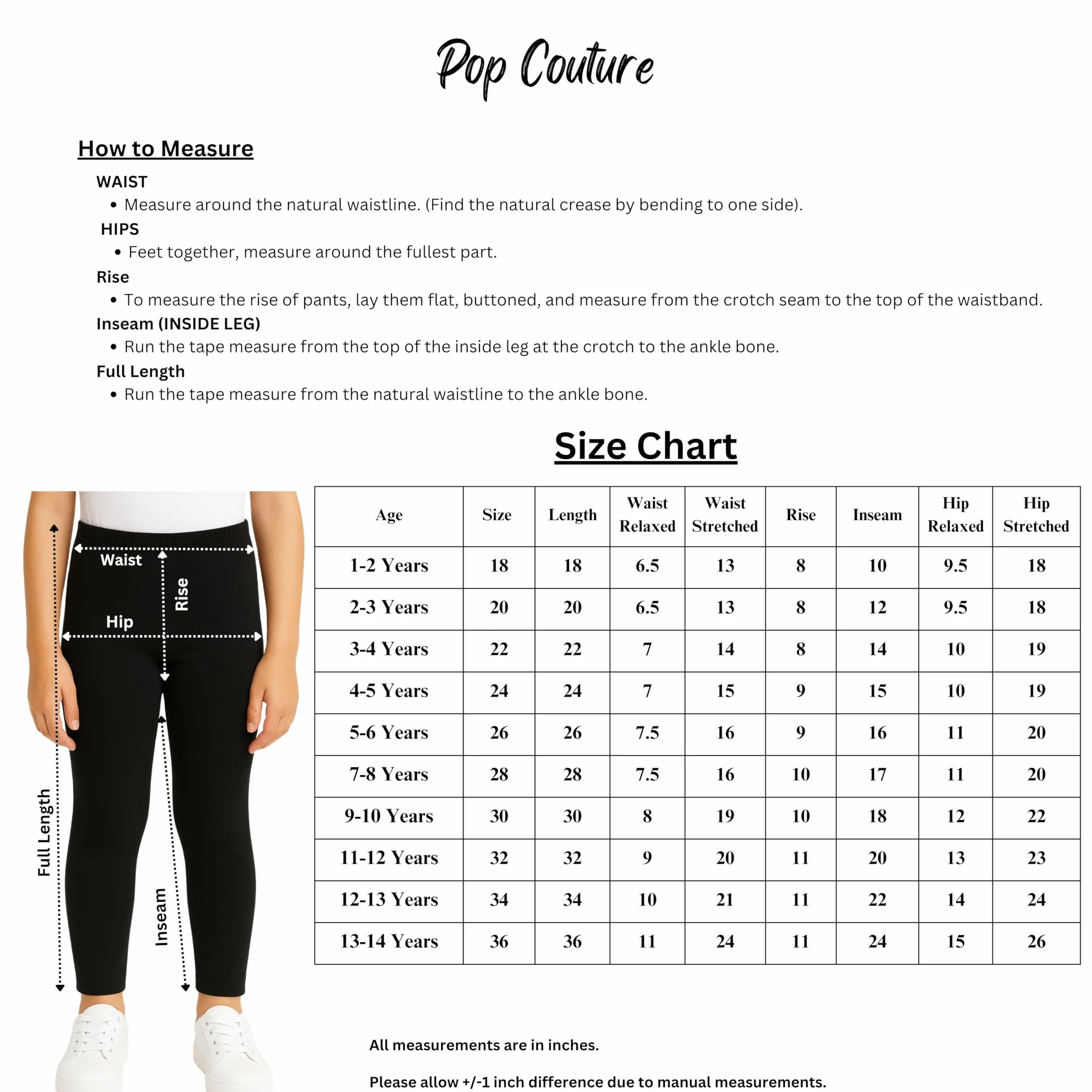 PopCouture Leggings de sport danse gymnastique filles
