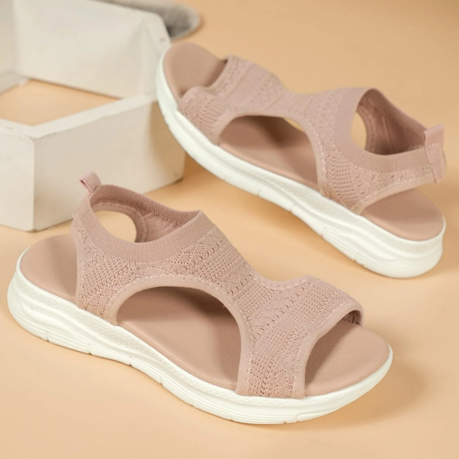 Sandales Femme Orthopédique Bout Ouvert Antidérapant Respirantes Platform Boho été
