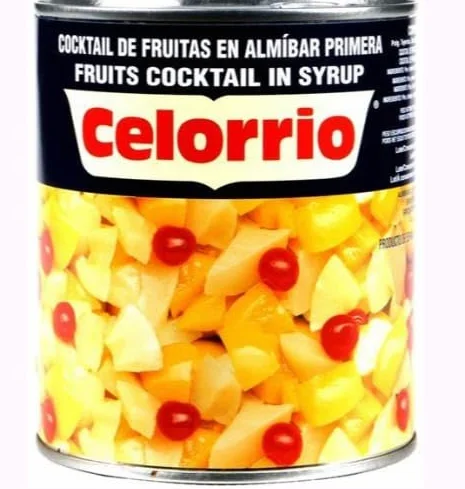 Celorrio Cocktail de Fruits au Sirop, Pack de 2 Boîtes de 820g, pour Salades de Fruits