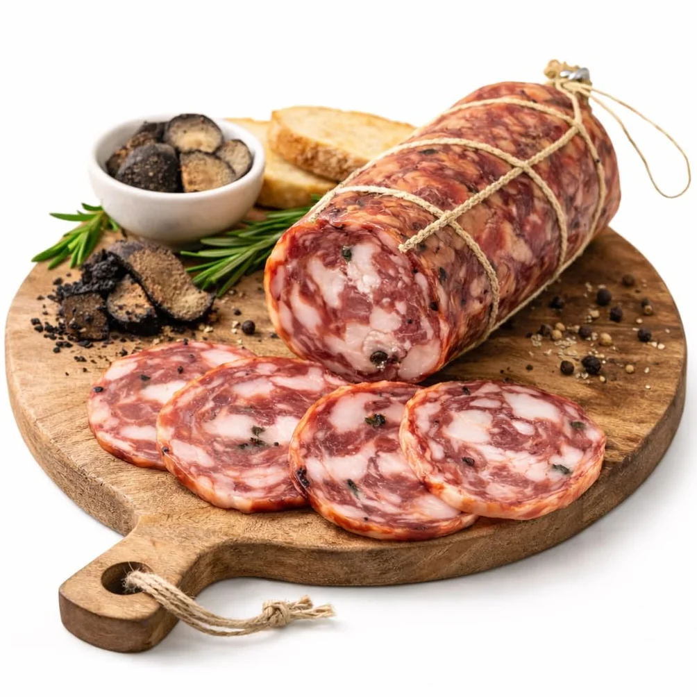 Machegusto! - Salami à la Truffe 300g – Charcuterie de Porc Italienne | Saveur Raffinée et Aromatique | Idéal pour Apéritifs et Plateaux Gourmets