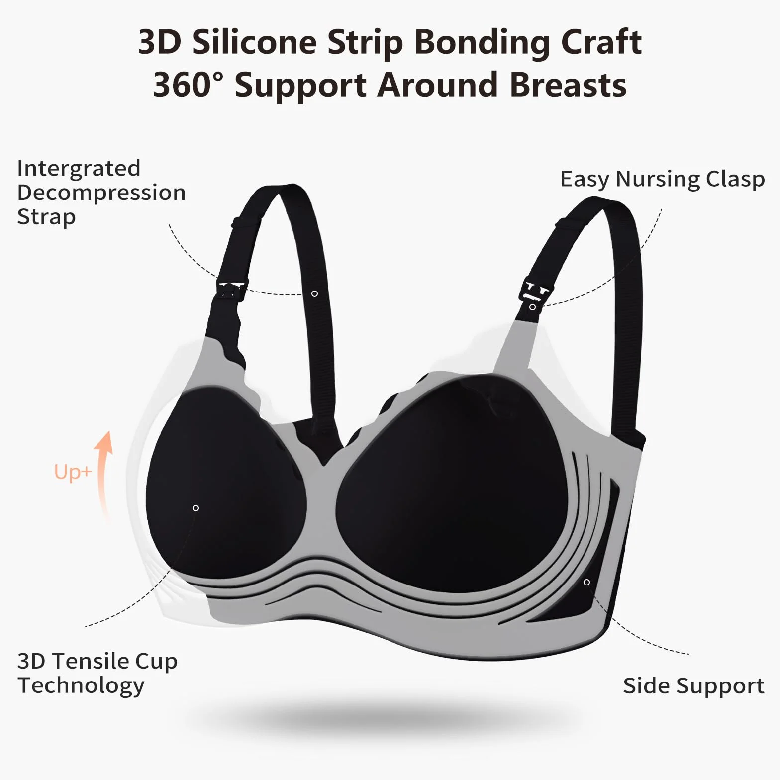 Soutien-Gorge d'allaitement sans Couture Maternité avec Extenseurs Grossesse Ultra-Confortable Femme