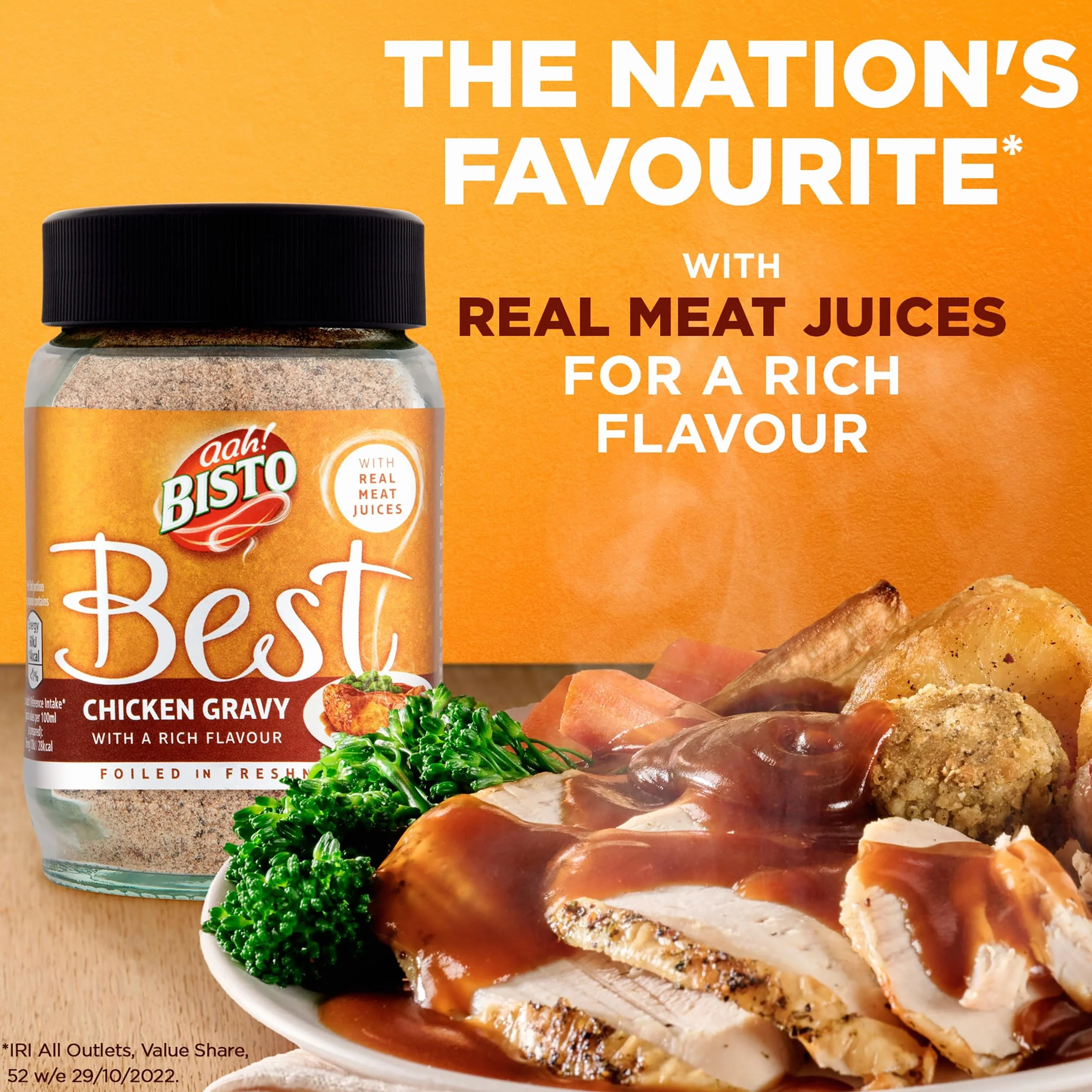 Bisto Best Poulet Sauce Granulés à base de vrai jus de viande, pot de 230 g (lot de 1)