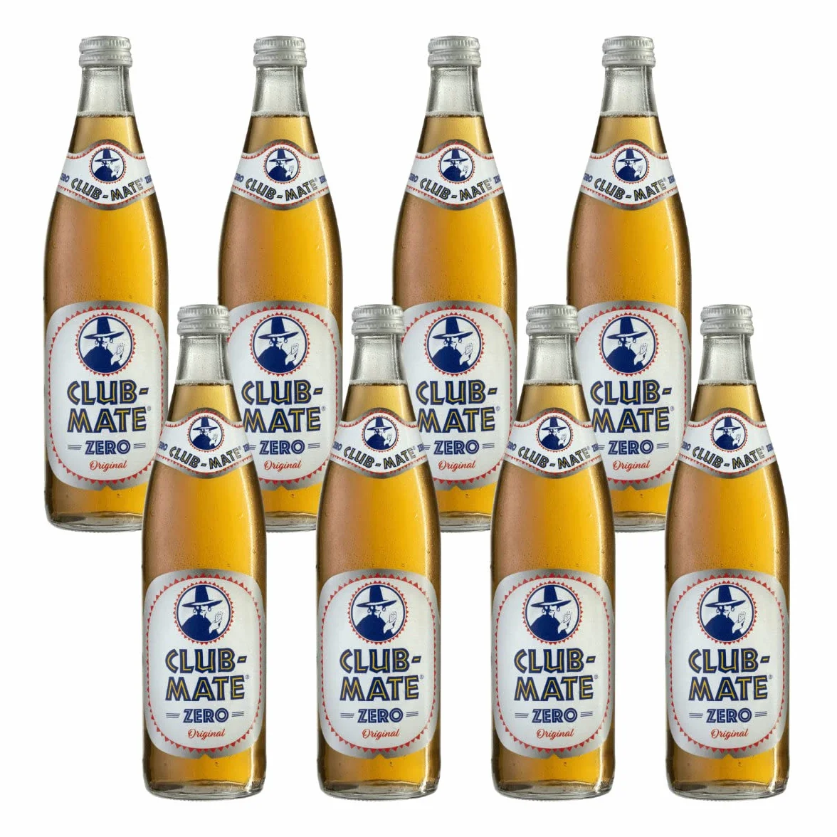Club-Mate Zero Original Lot de 8 bouteilles de 0,5 l avec consigne réutilisable