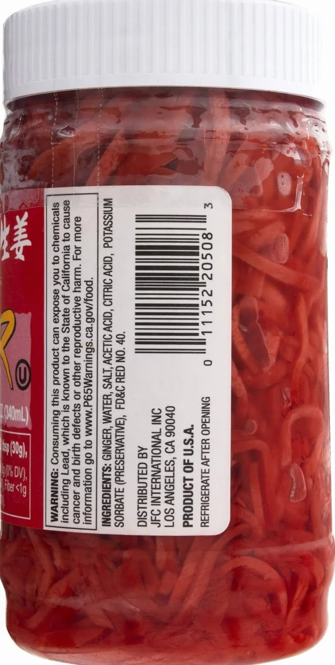 Wel Pac gingembre mariné (kizami Beni Shouga / Shoga) 340g