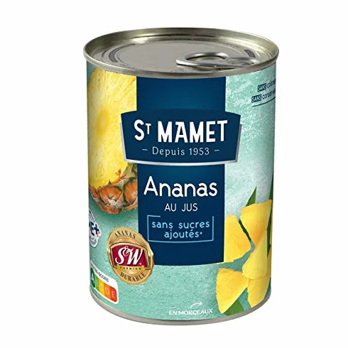 ST MAMET - Ananas Morceaux 570G - Lot De 2