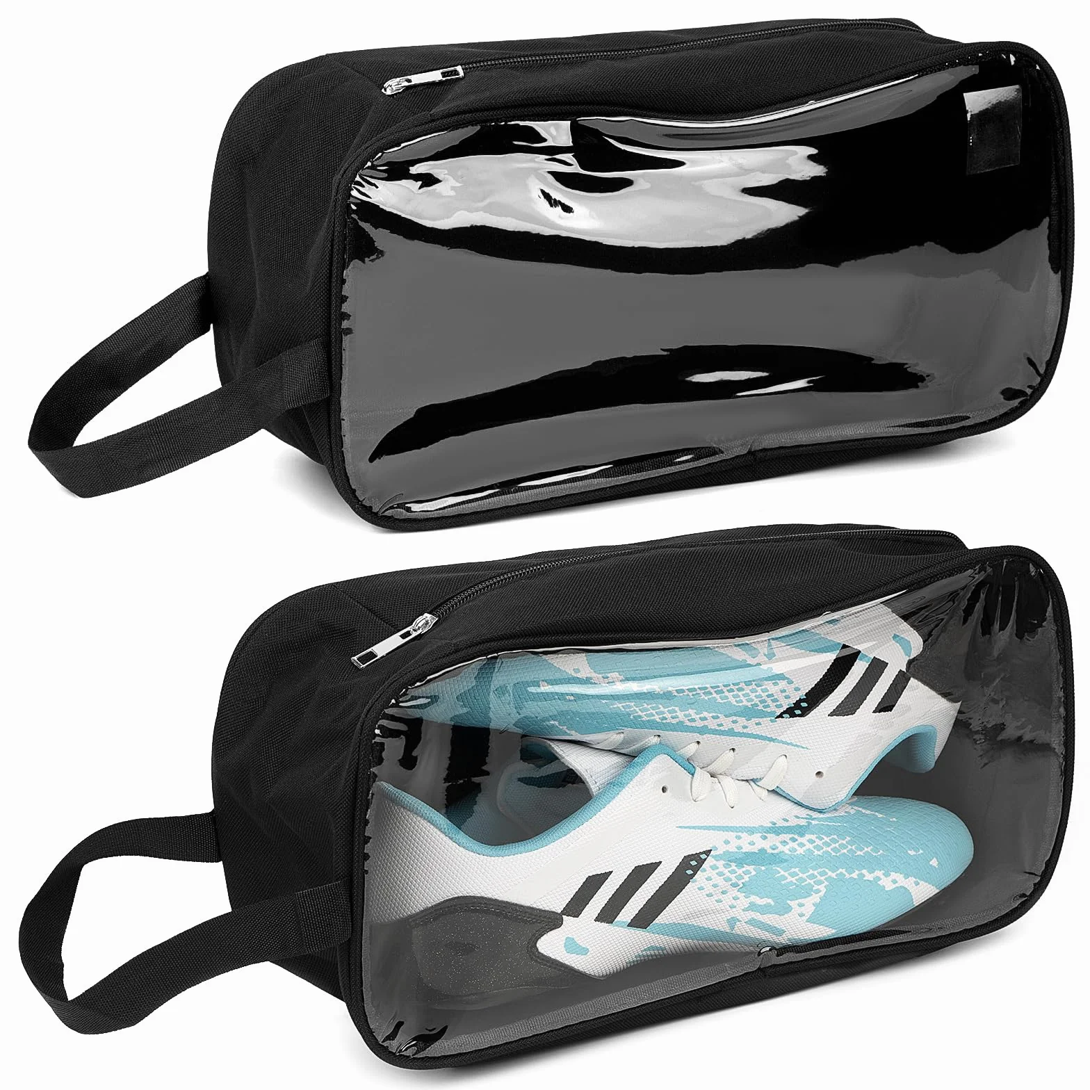 Linkidea Lot de 2 Sacs de Transport pour Chaussures de Football, Sac de Rangement pour Crampons jusqu'à Taille 43