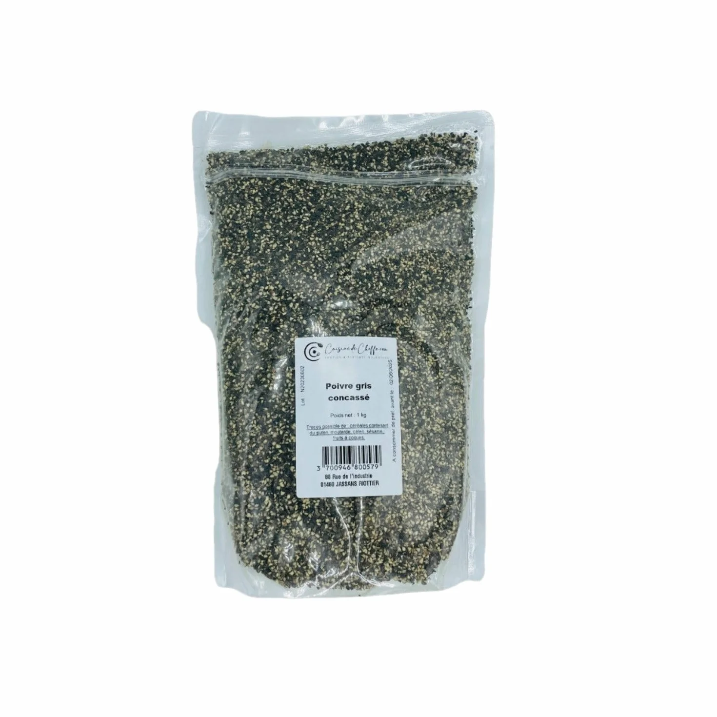 Cuisine de Cheffe.com - Poivre gris concassé - Sachet 1kg