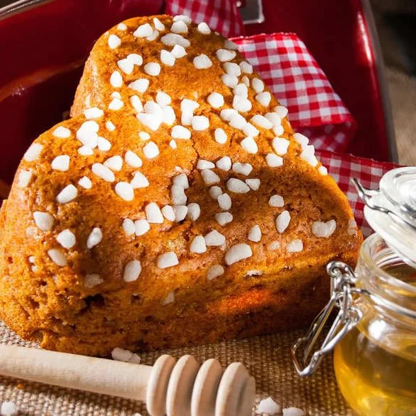 Coeur au miel - Pain d'épices au miel et perles de sucre - Coeur 250g